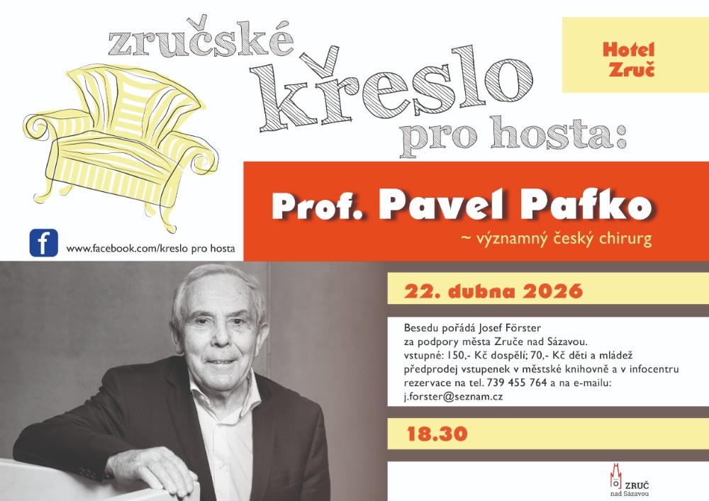 Křeslo pro hosta ve Zruči: Prof. Pavel Pafko